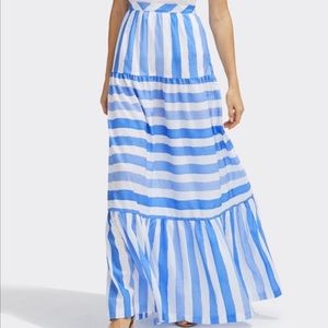 Vineyard Vines Tiled Stripe Bimini Blue Maxi Skirt